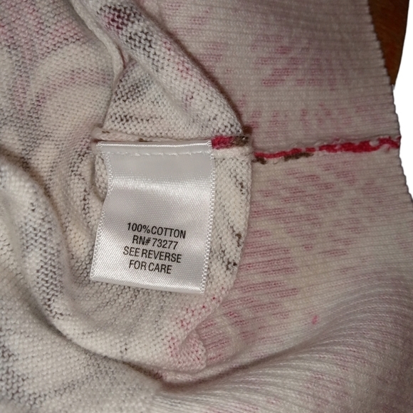 Pink Floral Cardigan Barbiecore Croft & Barrow 3/4 Sleeve Button Front M - Picture 7 of 8